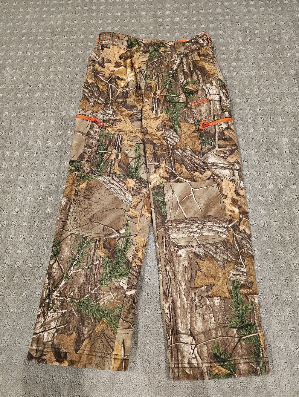 Cabela's Kids Camo Pants M Lined Fleece Warm Fall Winter Hunting Brown Realtree